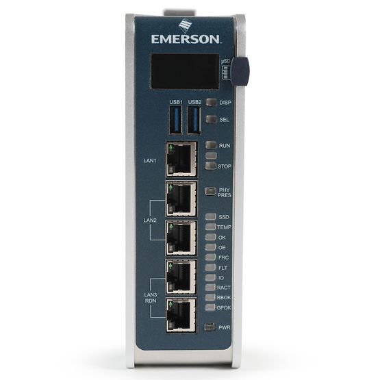 Контроллер Emerson PACSystems™ RX3i CPL410 Edge обеспечивает детерминированный контроль, анализ и визуализацию данных на уровне машины в реальном времени, а также возможность подключения к ИТ и облачному уровню.