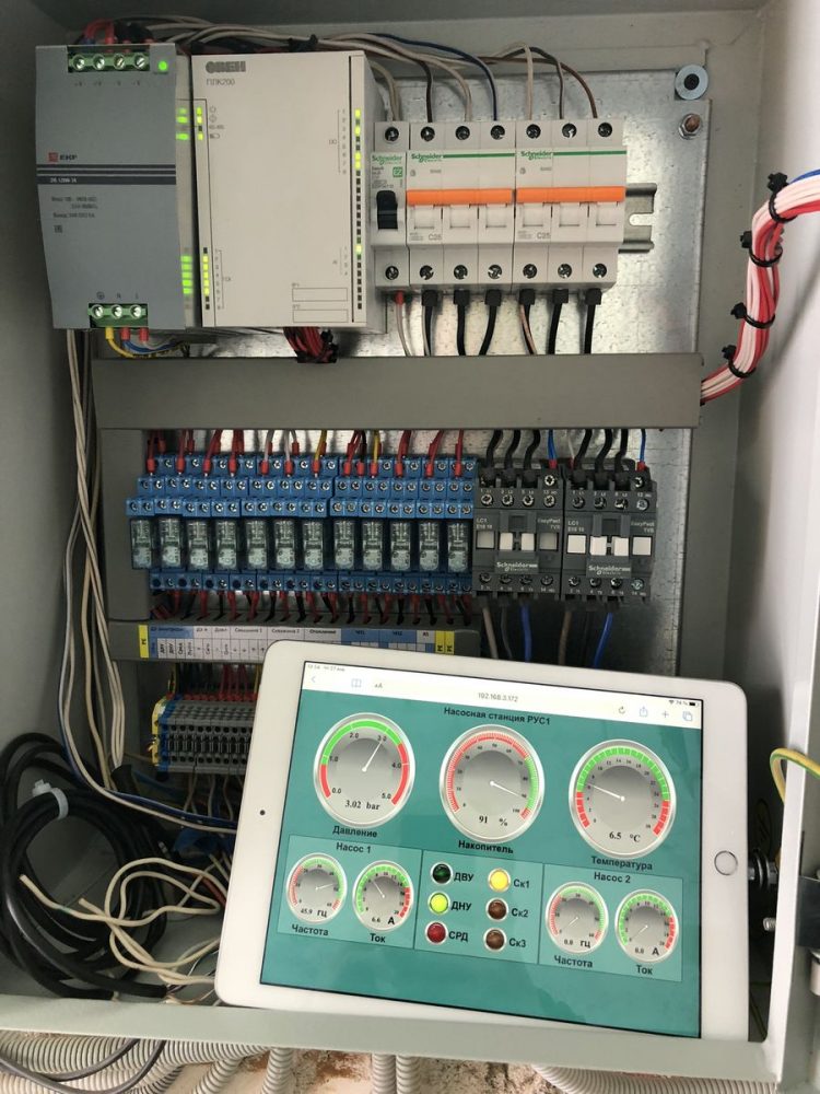 Автоматизация насосной станции на базе программируемого контроллера ОВЕН ПЛК200